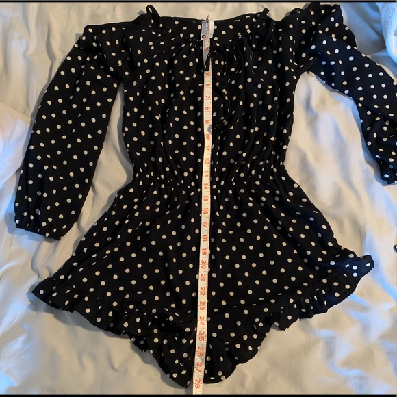 NEW Swell polka dot sunny shoulder ruffled romper - Picture 6 of 7